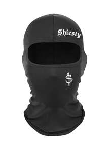2 pièces/1 pièce Cagoule de ski avec imprimé lettre et dollar pour hommes et femmes, masque facial anti-UV et coupe-vent pour planche à neige et moto
