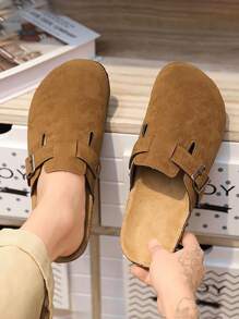 Men's Casual Slippers,Fashionable Unisex Slide-On Slippers,Non-Slip & Wear-Resistant Solid Color Men Slippers For Indoor & Outdoor Wear,Soft Cork Footbed Comfortable For Spring & Summer,Couples Pairs