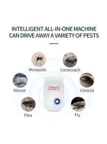 1/2/4pcs Ultrasonic Indoor Pest Repeller, Dual Frequency Ultrasonic & Electromagnetic Waves, 360° Wide Coverage, Physical Pest Removal For Mosquitoes, Bugs, Mice, Fleas, Pest Repellent For Home, Kitchen, Office, Hotel, Warehouse - EU C Type Plug(220-240V) - View 6