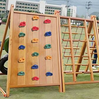 8 piezas de Accesorios de escalada de forma y color aleatorio - Materiales duraderos de PP, Agarres de escalada para interiores/exteriores, Equipamiento de gran tamaño para deportes de escalada e instalación, Accesorios para muros de escalada de parques de atracciones (excluyendo los tornillos)