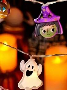 1 件 10/20 LED 恐怖万圣节 UV 南瓜骷髅鬼木乃伊灯串室内装饰灯电池供电用于家庭装饰万圣节装饰、装饰灯、家居装饰、派对装饰灯迷你恐怖派对道具、南瓜灯表情、逼真闪烁 LED 万圣节、万圣节装饰灯家居装饰派对装饰万圣节装饰房间装饰万圣节花园装饰可作为礼物仙女 - 彩色 - 查看 5