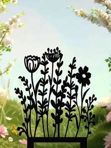 Hello Young 1PC Rustic Metal Wild Garden Stakes - Vintage Outdoor Lawn And Flower Pot Decoration. Garden Decorations Outdoor, Metal Outdoor Decorations, Garden Ground Stakes, Vintage Garden Decorations.Suitable For Modern Home Decor, Home Decoration