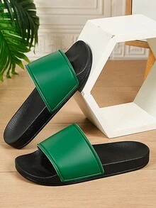 新款时尚女式拖鞋，柔软橡胶鞋底，纯色设计，高级字母图案，室内家居拖鞋，浴室拖鞋，休闲透气，简约百搭，适合通勤、度假、聚会等各种场合，四季皆宜，减震卧室拖鞋