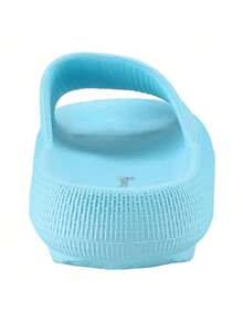NEW!![BEST-1]Pillow Slippers Non Slip Quick Drying Shower Slides Bathroom Sandals Ultra Cushion Women Flipflop Footwear Walking Shoes Comfort - 天藍色 - 查看 7