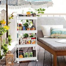 SPACEKEEPER Slim Rolling Storage Cart 4 Tier Bathroom Organizer Mobile Shelving Unit Utility Cart Tower Rack For Kitchen Laundry Narrow Places - 白色 - 查看 7