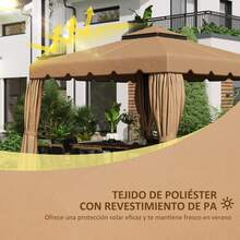 Outsunny Canopies, Gazebos, Pergolas & Accessories - 卡其色 - 查看 2