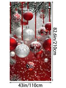 1 pezzo, Ghirlanda di campanelle di Natale di lusso, Decorazione per porta in polietilene da 35x70,8 pollici, Telo di sfondo per Buon Natale, Copertura per foto appesa, Decorazione per l'ingresso di casa, Adatto per decorazioni natalizie e scene di carnevale per il nuovo anno, Decorazioni per la casa, Decorazioni natalizie, Decorazioni per la stanza d'inverno