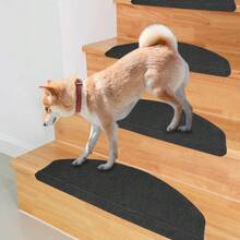 Stair Mat 15 Steps Rectangular Stair Carpet Wooden Steps Non-Slip Stair Mat Stair Mat For Children And Dogs (65x25cm)