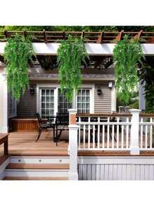 1/2/5pcs 31.49 Inch Artificial Hanging Bamboo Rattan, Artificial Hanging Fern, Vine Hanging Green Decorative Plants, UV Protection, Suitable For Outdoor Garden Yard Decoration, Wedding Decoration, Wedding Venue Decoration, Corridor Balcony Decoration, Party Decoration