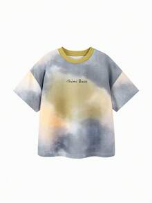 mini bala 男童Oversize短袖T恤夏季嬰兒吸溼快乾透氣兒童上衣