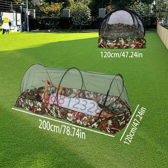 1pc Portable Outdoor Camping Mosquito Net, Single/Double Person, Anti-Mosquito, Easy To Store And Install-Free