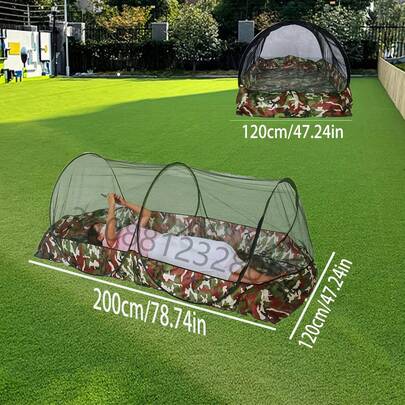 1pc Portable Outdoor Camping Mosquito Net, Single/Double Person, Anti-Mosquito, Easy To Store And Install-Free