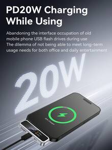 EAGET 手机Type-C U盘扩展存储 自带USB转接头 带LCD显示屏 PD 20W快充（苹果系统需用APP控制，安卓系统可直连OTG） - 複色 - 查看 7