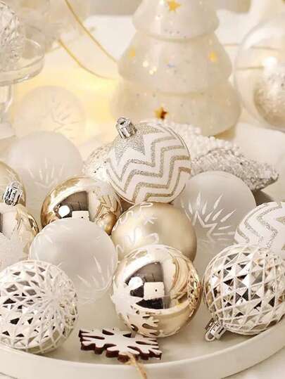 16/50 piezas, bolas decorativas de 6 cm para fiesta de Navidad, bolas colgantes de Navidad, adornos navideños, bolas de plástico, bolas pintadas, adornos colgantes de Navidad, decoraciones navideñas, adecuadas para decoración de árbol de Navidad, decoración del hogar, decoración exterior, decoración de habitación, decoración de dormitorio, decoración de Año Nuevo, decoraciones navideñas, decoración de fiesta navideña, suministros de fiesta de Navidad, adornos colgantes festivos temáticos de Navidad, regalos de fiesta, juego de regalos de Navidad, Feliz Año Nuevo, regalos para amigos y familiares, decoraciones navideñas de invierno en el hogar, regalos de Navidad, decoración navideña