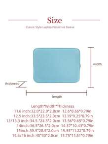 Pothai High Quality Simple Absorbent Sponge Laptop Sleeve, Shock Proof Breathable Protective Dust Cover Casefor Back To School School Stuff Bag For School Work Laptop Bag For Women Mac Book Case