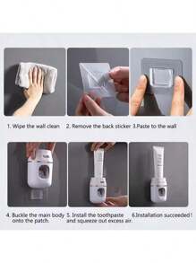 Automatic Toothpaste Squeezer & Holder - 1pc Space-Saving Bathroom Organizer, Easy Refills, No Waste!