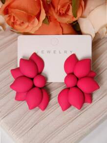 Betykuku 1 Pair Bohemian Multicolor Orange-Red Earrings, Casual/Beach/Party Accessory Gift For Women & Girls