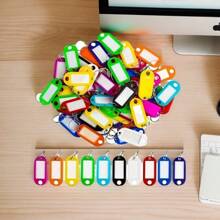 Multifunctional PP Material Key Tag, Writable For DIY Numbers, Can Be Used As A Hanging Tag, Classification Sign, Luggage Key Tag, Etc., To Identify Keychains. School Supplies,Back To School