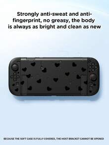 1 件黑色心形图案保护壳，兼容 2 (2025) / Switch NS / Switch OLED / Lite，适用于 Switch 第二代/Switch 主机配件，全套包括收纳袋、游戏卡盒、Switch 保护套，是 Switch 玩家的最佳礼物 - 彩色 - 查看 5