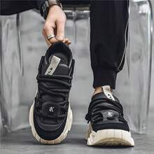 New Thick-Soled Men's Sports Shoes Are Fashionable And Casual Outdoor Sports Shoes - 黑色 - 查看 7