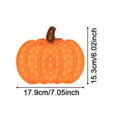 Brinquedo Sensorial de Alívio de Estresse Bolha de Plástico Abóbora Amarela, Brinquedo Sensorial Estourando Bolhas com o Dedo, Brinquedo Popular de Alívio de Estresse para Adultos e Crianças, Decoração de Jogo de Festa para Natal, Halloween, Brinquedo de Relaxamento, Jogo de Empurrar e Estourar Diversão para Crianças e Adultos