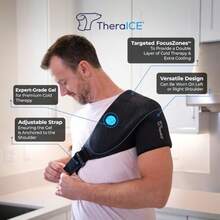 TheraICE PRO Shoulder Ice Pack Wrap For Injury Reusable Comprion Shoulder Braces For Rotator Cuff Relief And Arm Brace Pain Relief Therapy FocusZone Technology Cooling Support Arm Sling Shoulders-Local Delivery - as pic - View 2