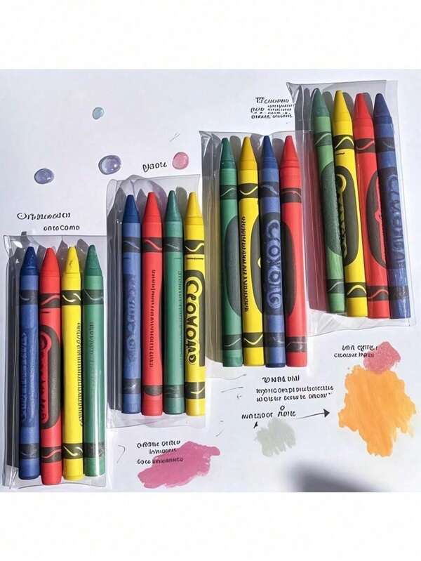 40/20/8pcs Standard Size 4 Color Crayons - Mini Crayon Set (With Pastels); Doodle Oil Pastels, Color Painting, Kids Art Supplies, Bulk Crayons, Party Favors, Teachers, School Supplies, Travel Crayons, Back To School