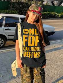 200g Pure Cotton T-Shirt 2025 Summer Ladies New Short Sleeve Pure Cotton Holiday Pattern Short Sleeve Round Neck Couple Wear Small Shirt Tops - 黑色 - 查看 3