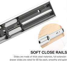 Pull Out Drawers For Cabinets, 23''W*21''D*19''H Soft Close Slide Out Wood Shelves Storage Organizer For Kitchen, 3-Tier, Finished, Heavy-Duty, Bottom Assembly - Mustard Yellow - View 2