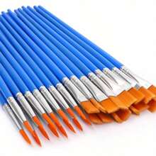 30pcs Flat & Pointed Tip Paint Brushes Set, Ideal For Acrylic Oil Painting, Canvas, Face Painting, Art Supplies, Great For Artists & Hobbyists, Perfect For Back To School Season
