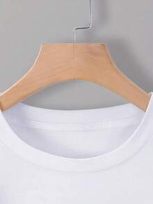 Women's New Summer Round Neck Short Sleeved T-Shirt, Cute Panda Print Pattern, Sweet And Gentle Temperament Slim Fit Summer Top, Suitable For Daily Casual Wear By Women At Home, Graphic Tees Women - White - View 3