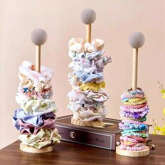 Wooden Hairball Organizer Holder, Large Capacity For Headbands, Hair Ties, Bracelets Display Rack