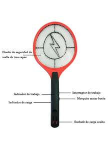 Rechargeable Electric Fly Swatter Racket For Home And Outdoor, 3000 Volts, Large Size (Colors Sent Randomly) - 查看 9