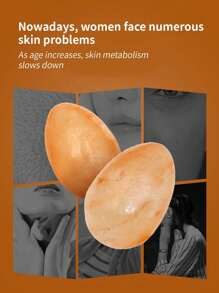 Himalayan Hand-Crafted Natural Orange Salt Stone Massage Egg, Home & Spa Back Massager, Hot & Cold Therapy Tool, Birthday Gift, Relaxation & Aromatherapy, Various Egg Shapes & Colors