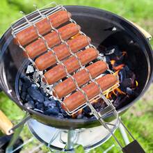 Barbecue Basket: The Perfect Barbecue Accessory For Sausages, Picnics And Camping!Kitchen Supplies Come With Basting Brush - Bạc - Xem 5