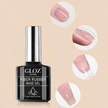 GLOZ Fiber Rubber Base Gel Nail Strengthener Nail Polish Repair Nail Growth Treatment For Thin And Damaged Nails Gifts For Women