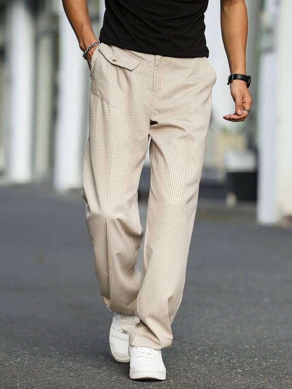1pc Streetwear Casual All-In-One Design Cargo Pants With Multiple Pockets, Suitable For Christmas, Halloween, Thanksgiving, Valentine's Day, Pride Month, Teacher's Day, Father's Day, Independence Day, Labor Day, Etc.