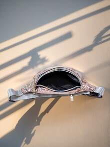 DareSee 全息双拉链腰包 斜挎包 音乐节 Y2K 节 返校季 秋冬季礼物 音乐节 - 香檳色 - 查看 4