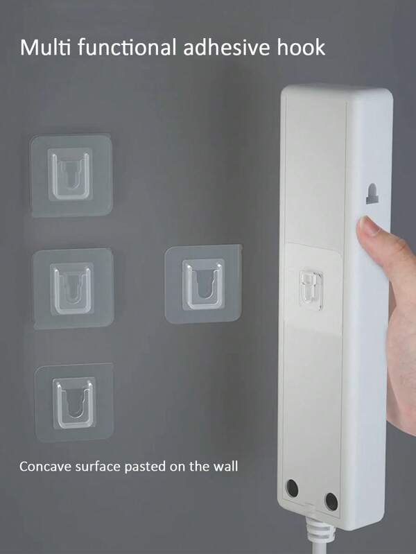 2/6/14/20pcs Strong Adhesive Hook, Easy To Install Adhesive Practical Hook - Waterproof Plastic Wall Mount, Traceless Buckle, No Need To Punch Holes, Multi-Function, Suitable For Bathroom, Kitchen, Home, Wall Hangings, Mobile Adhesive Hooks, Routers, Sockets, Photo Frames, Remote Controls - Multi-Purpose Hooks, Suitable For Bedroom, Office, Fashion Style, Practical Hooks