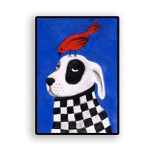 1/3 piezas Póster de pintura en lienzo con ilustración de animales de moda como gato, perro, conejo, elefante, arte de pared divertido y lindo para decoración del hogar en la sala de estar