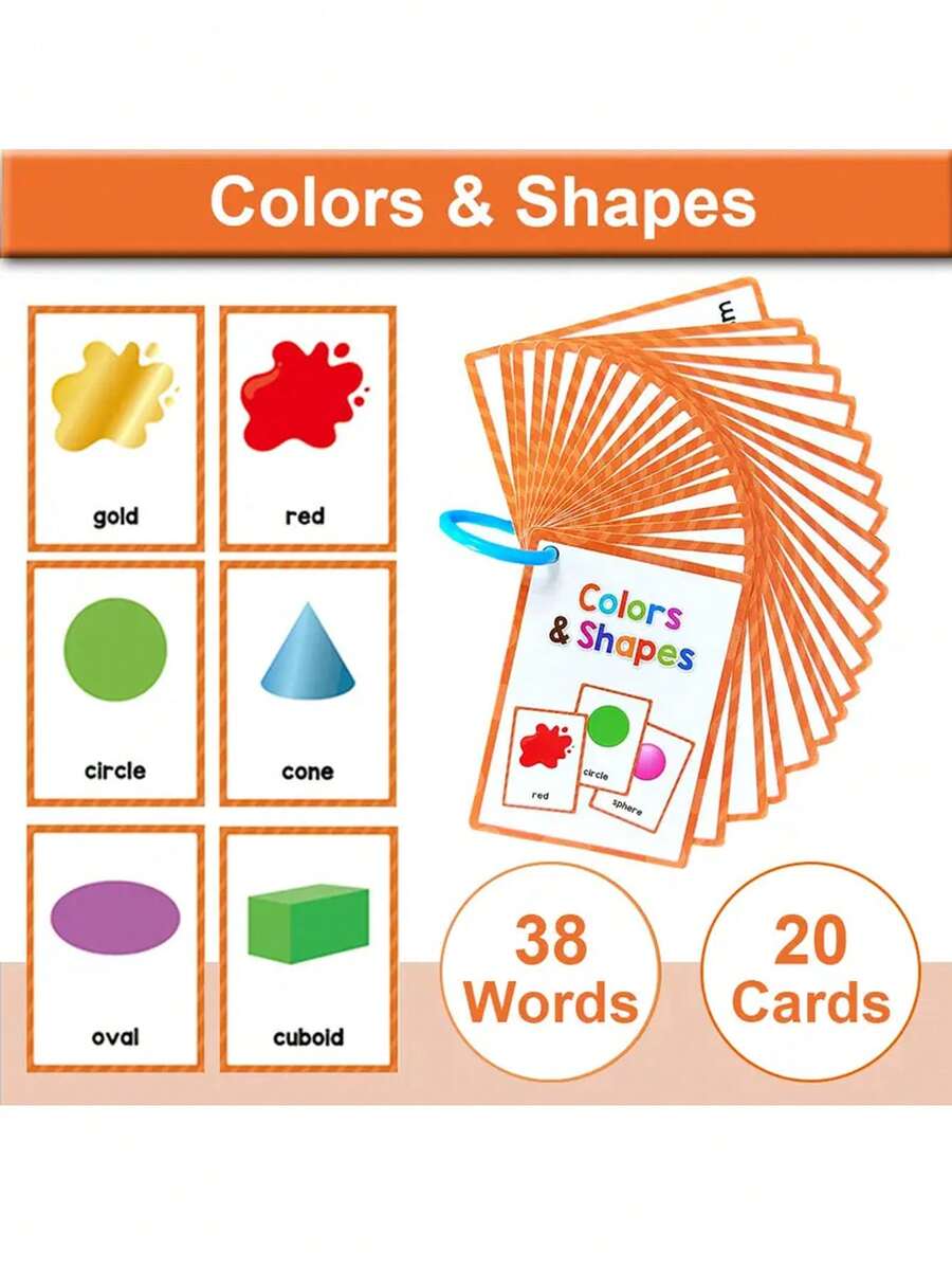 Children's Color Cognition Flash Cards, Vocabulary Cards, Educational Toys Learning Cards - Multicolor - View 1