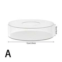 1SET Acrylic Cake Display Box, Modern Minimalist Romantic Style Transparent Round/Square Shape, Suitable For Desserts, Candies, Tiered Cakes Display, Party, Wedding, Holiday Celebration