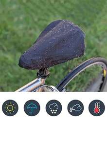 1/2pcs Waterproof Bike Seat Rain Cover - Durable PVC, UV Protection, Fits Most Saddles, Black - Ideal For Mountain, Road, And Youngsters' Bikes, Outdoor Covers Waterproof - Multicolor - View 1