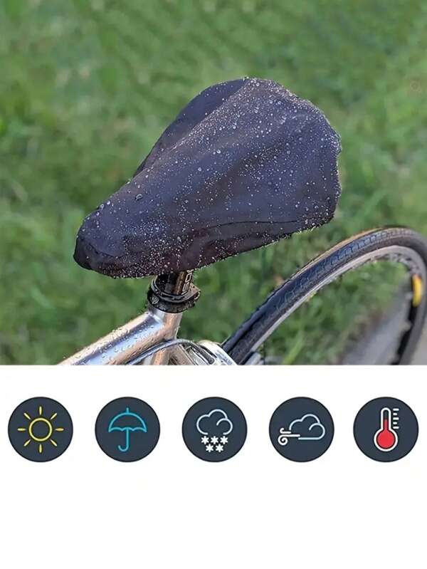 1 Stück wasserdichte Fahrrad Sitzbank Regenhülle - strapazierfähiges PVC, UV-Schutz, passend für die meisten Sättel, schwarz - ideal für Mountain-, Renn- und Kinder-Fahrräder, wasserdichte Outdoor-Abdeckungen