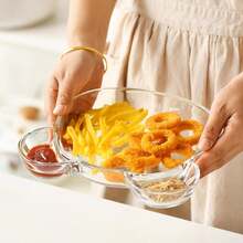 2/1pc Thick Heat-Resistant Glass Plates - Microwave Oven Family Restaurant Kitchen - Dumpling Seafood Shrimp Fruit Dessert Pasta Plates - Multicolor - View 9