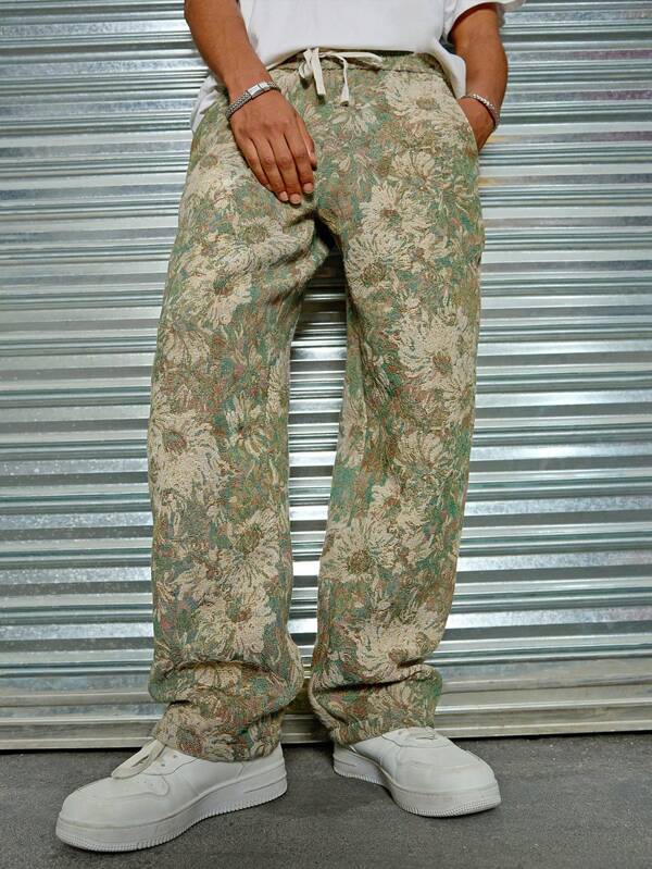 Men's Summer Straight-Leg Casual Pants, Loose Fit Versatile Minimalist Breathable Wide-Leg Trousers