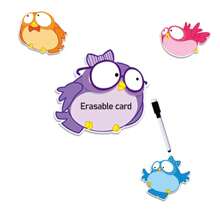 hoojojo 10 Peças de Cartões de Apagamento à Seco Dupla Face, 10 Cores, Cartões Ilustrados em Forma de Pássaro, Cartões DIY Escrevíveis, Ferramentas de Prática de Escrita Manual, Jogos de Soletração, Materiais Didáticos Interativos, Suprimentos de Aprendizagem Montessori, Atividades em Sala de Aula, Aprendizagem em Casa, Papelaria de Volta às Aulas