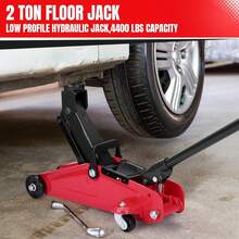 Professional-Grade Hydraulic Floor Jack, 2 Ton Low Profile Automotive Jack, Compact Portable Design With 3.35-13 Inch Lift Range, Heavy Duty Garage And Shop Equipment - Đỏ - Xem 2