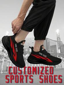 Chaussures de sport pour hommes avec technologie de suspension personnalisée de la semelle intermédiaire, grande taille. Baskets de course personnalisées avec image, Chaussures de sport basses personnalisées, Baskets photo, Chaussures de course sur mesure pour hommes, Chaussures de sport et de loisirs uniques, Cadeaux pour garçons d'honneur, Anniversaires, Saint-Valentin, Anniversaires, Mariages, Meilleurs cadeaux d'ami, Idéal pour Maman/Papa/Elle/Lui/Copine/Copain/Épouse/Mari/Ami - Multicolore - Voir 4