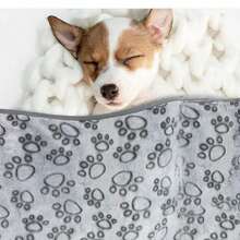 Selimut Hewan Peliharaan Anti Selip Motif Jejak Kaki, Hangat, Lembut, dan Nyaman, Cocok untuk Semua Musim, Dapat Digunakan untuk Anak Anjing, Anjing Kecil, Anjing Sedang, Anjing Besar, Kucing, dan Hewan Peliharaan Lainnya, Perlengkapan Hewan Peliharaan, Alas Tidur, Alas Kandang - MultiWarna - View 5